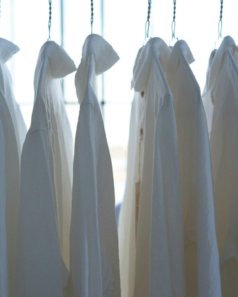 Freshly cleaned shirts pressed and hung