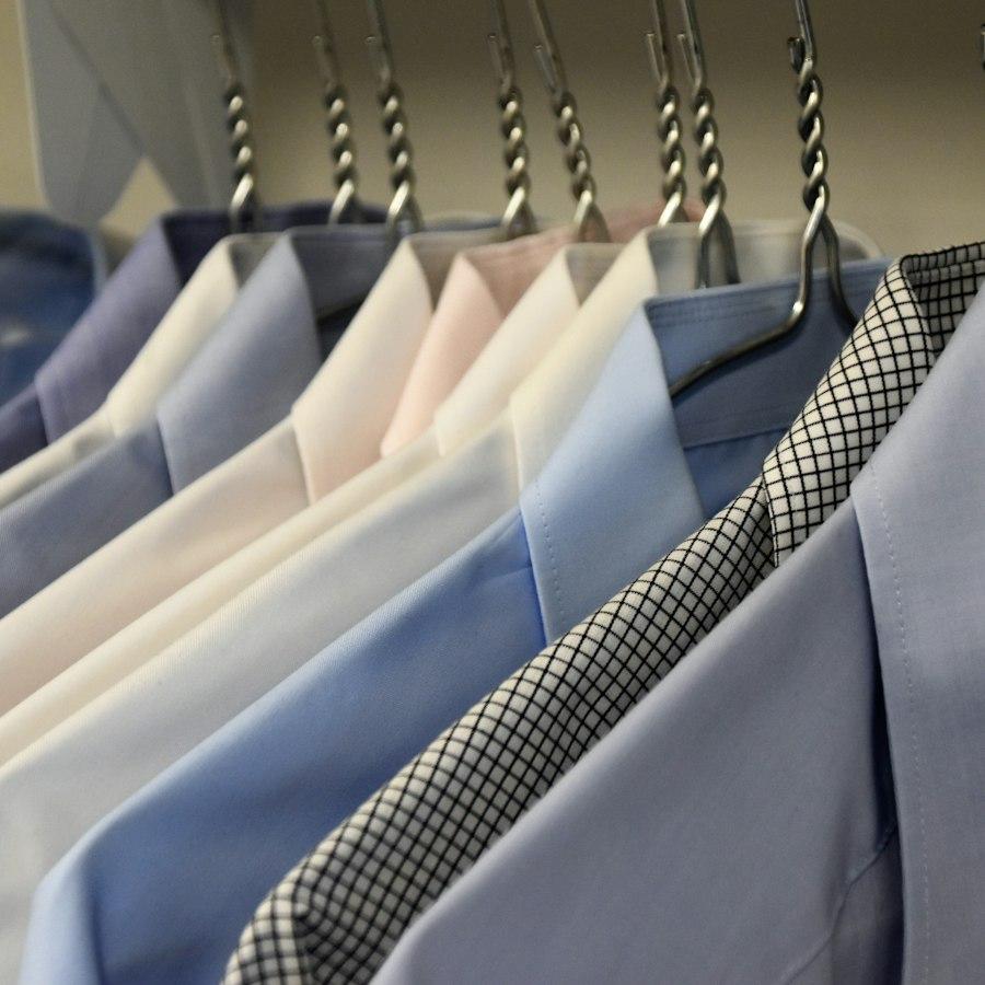 Tailored jackets on hangers